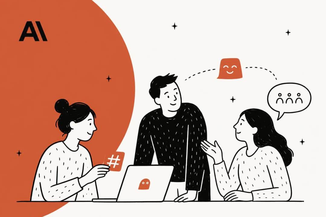 Claude Tag、Anthropic社のSlack向けAIチームメイトを描いたイラストバナー