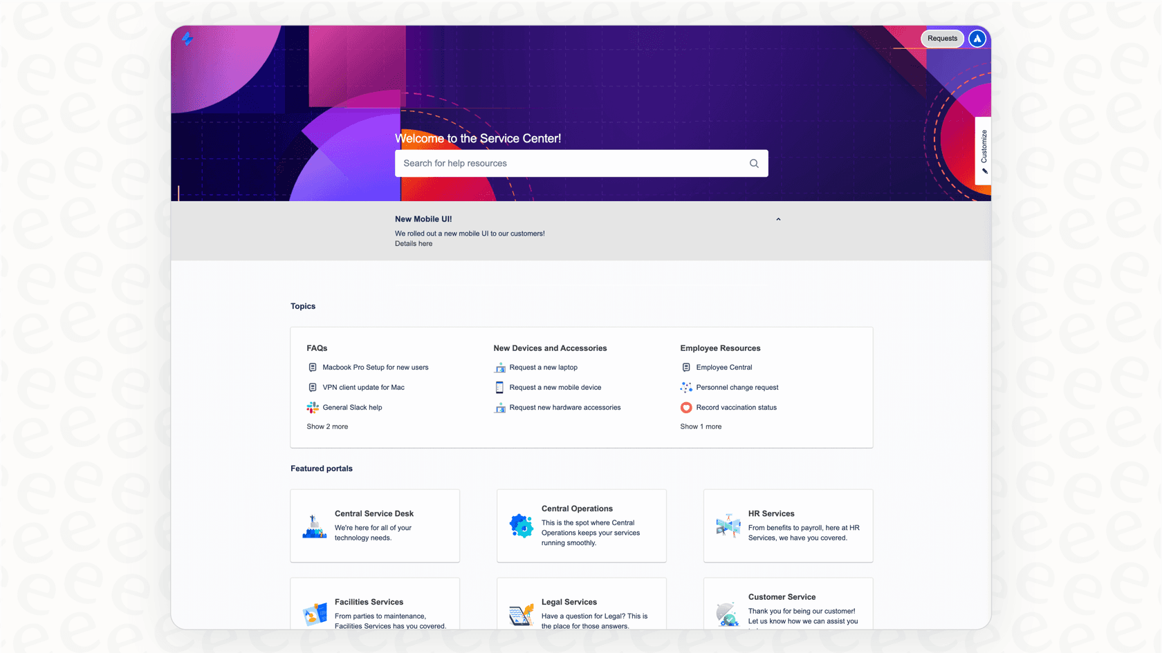 Jira Service Managementのセルフサービスポータル。異なる製品がどのようにJiraの総料金に影響するかを示しています。