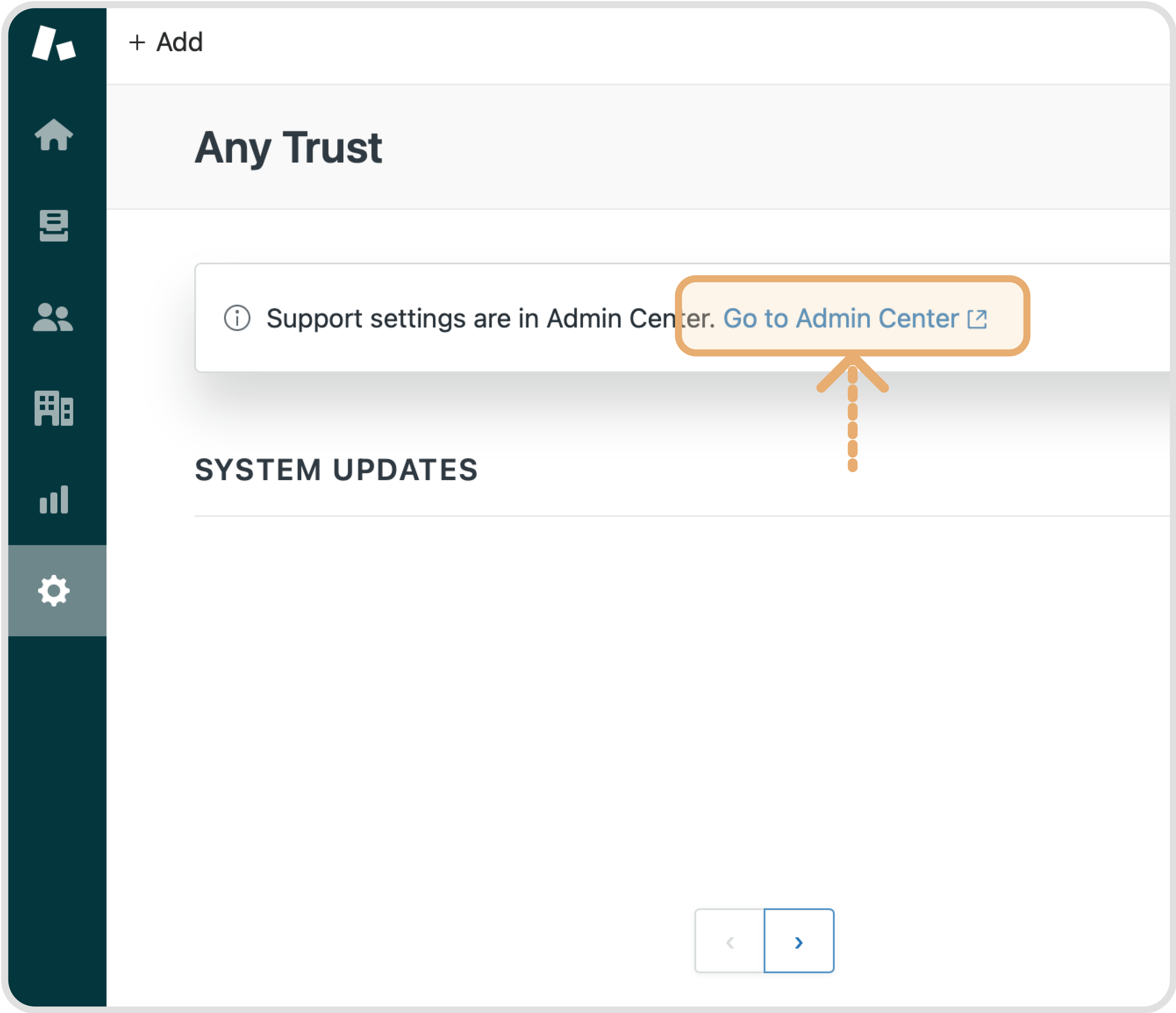 a screenshot highlighting the admin centre for creating a zendesk answer bot