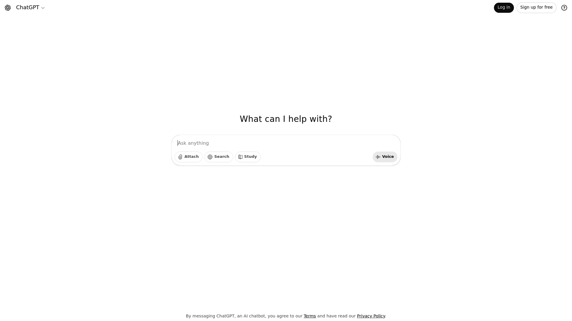 A screenshot of the ChatGPT landing page, one of the leading Google Gemini 3 alternatives.