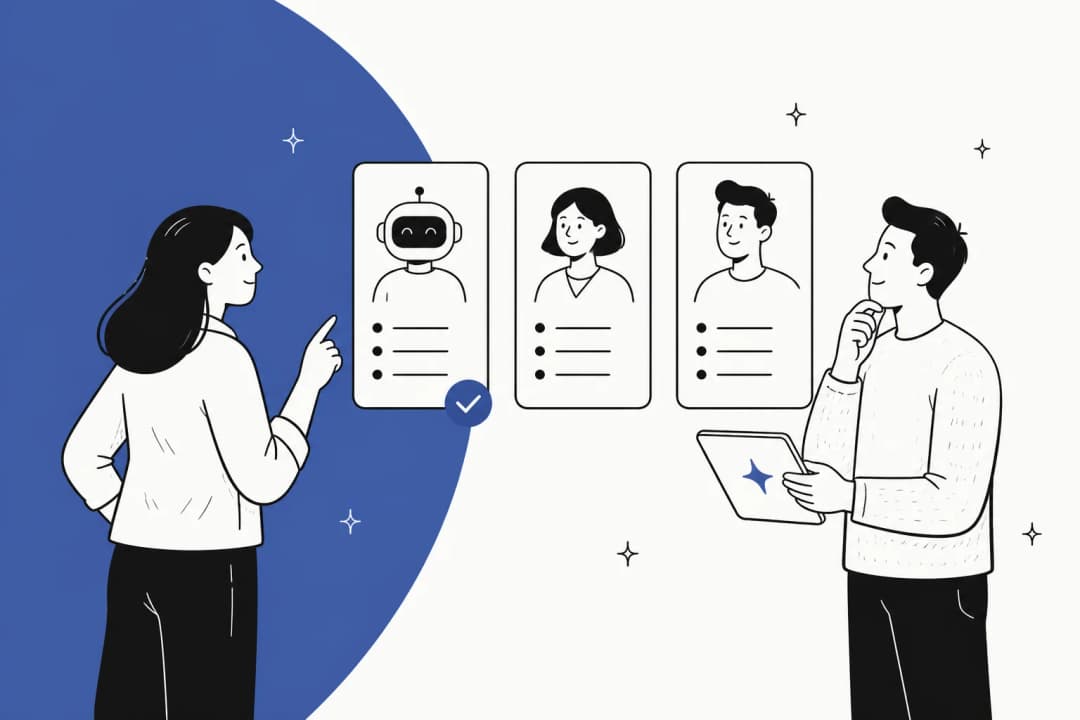 Illustration comparing AI employee and AI teammate platform alternatives