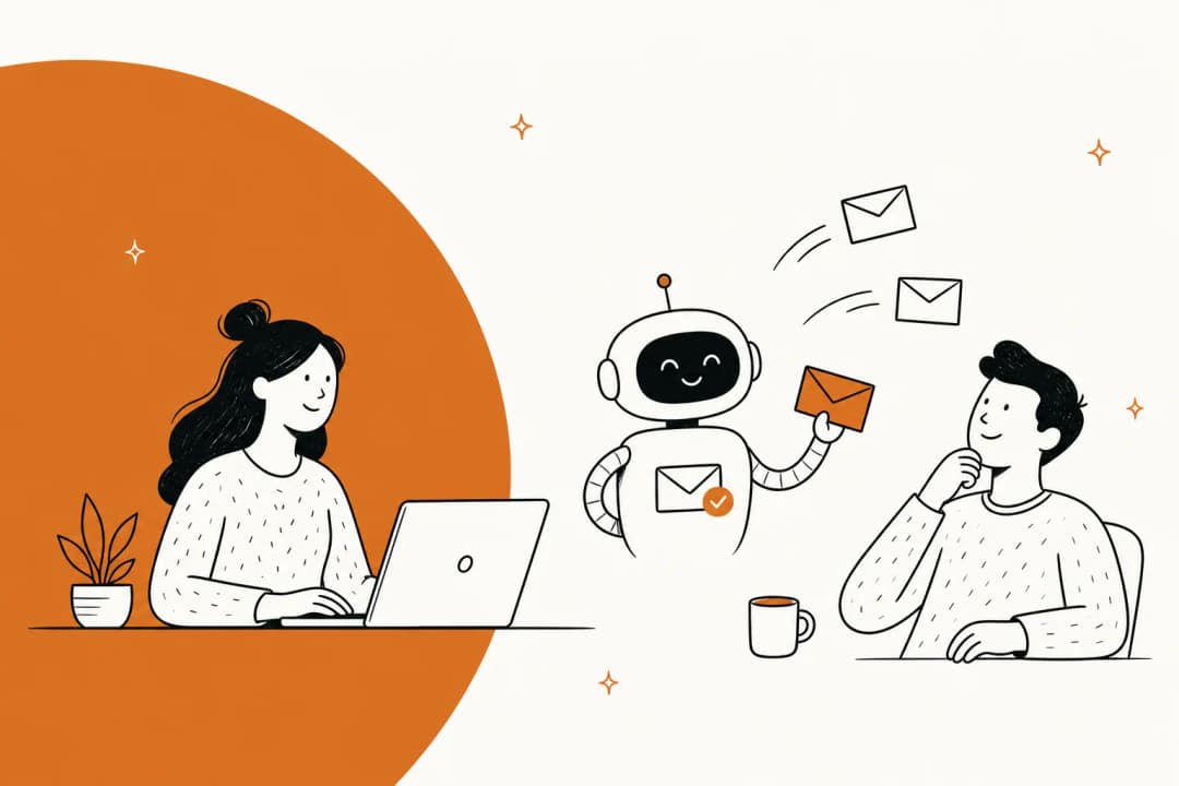 Banner ilustrado para una guía de las mejores herramientas de IA para soporte por email en 2026