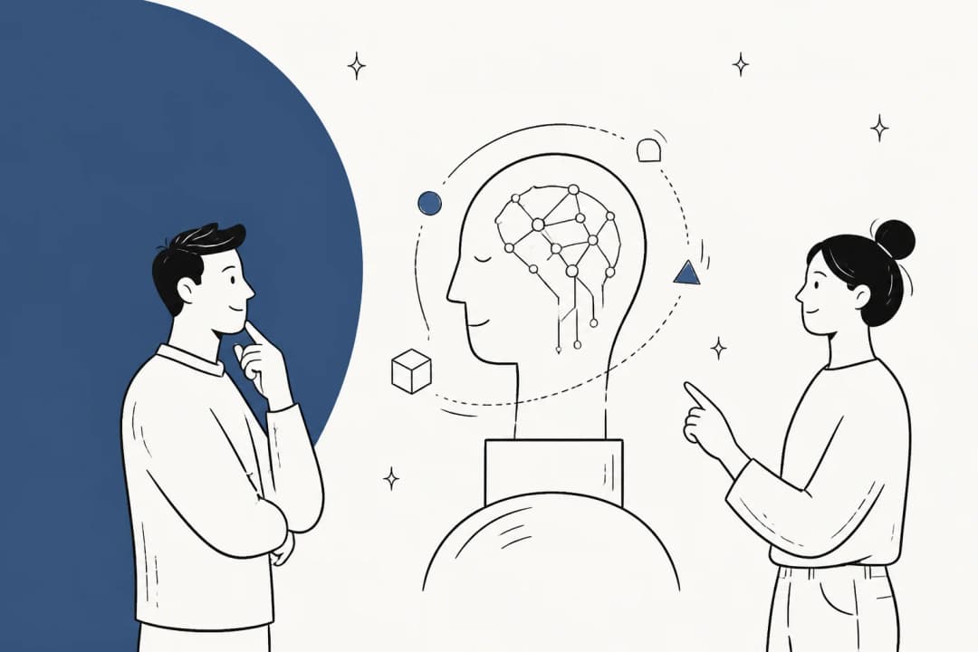 Abstract slate-blue illustration representing a top-tier reasoning AI model, review hero banner