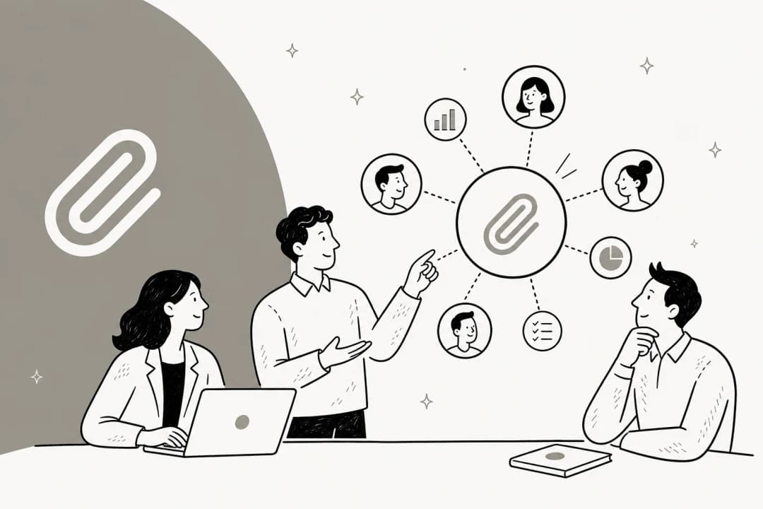 Bannière illustrée pour un guide des meilleures alternatives à Paperclip pour les agents IA