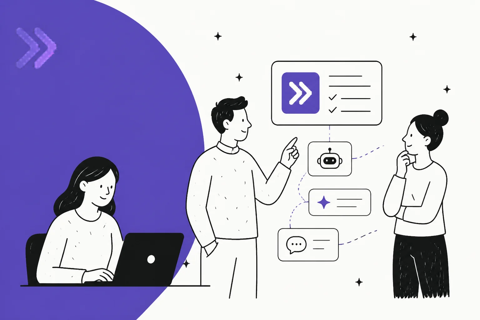 Illustrated banner for a roundup of Pluno AI alternatives for technical B2B support teams