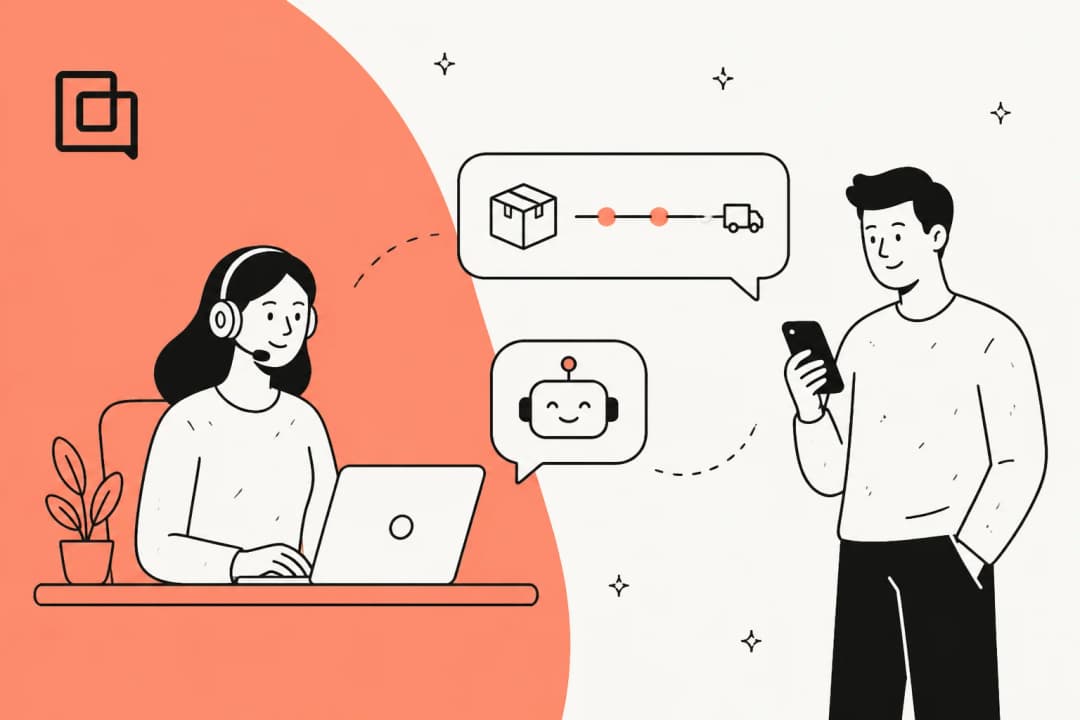 Gorgias AI order tracking and WISMO automation illustration