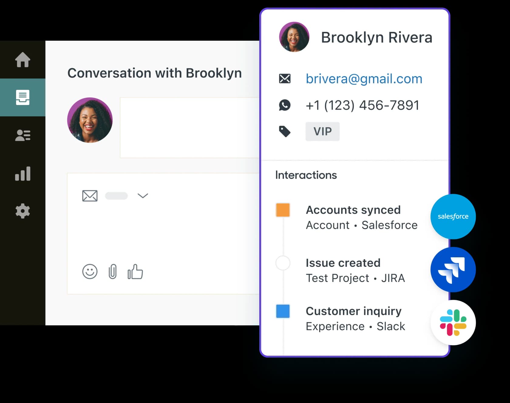 A Zendesk ticket conversation with the customer context and interaction history panel, as taken from Zendesk