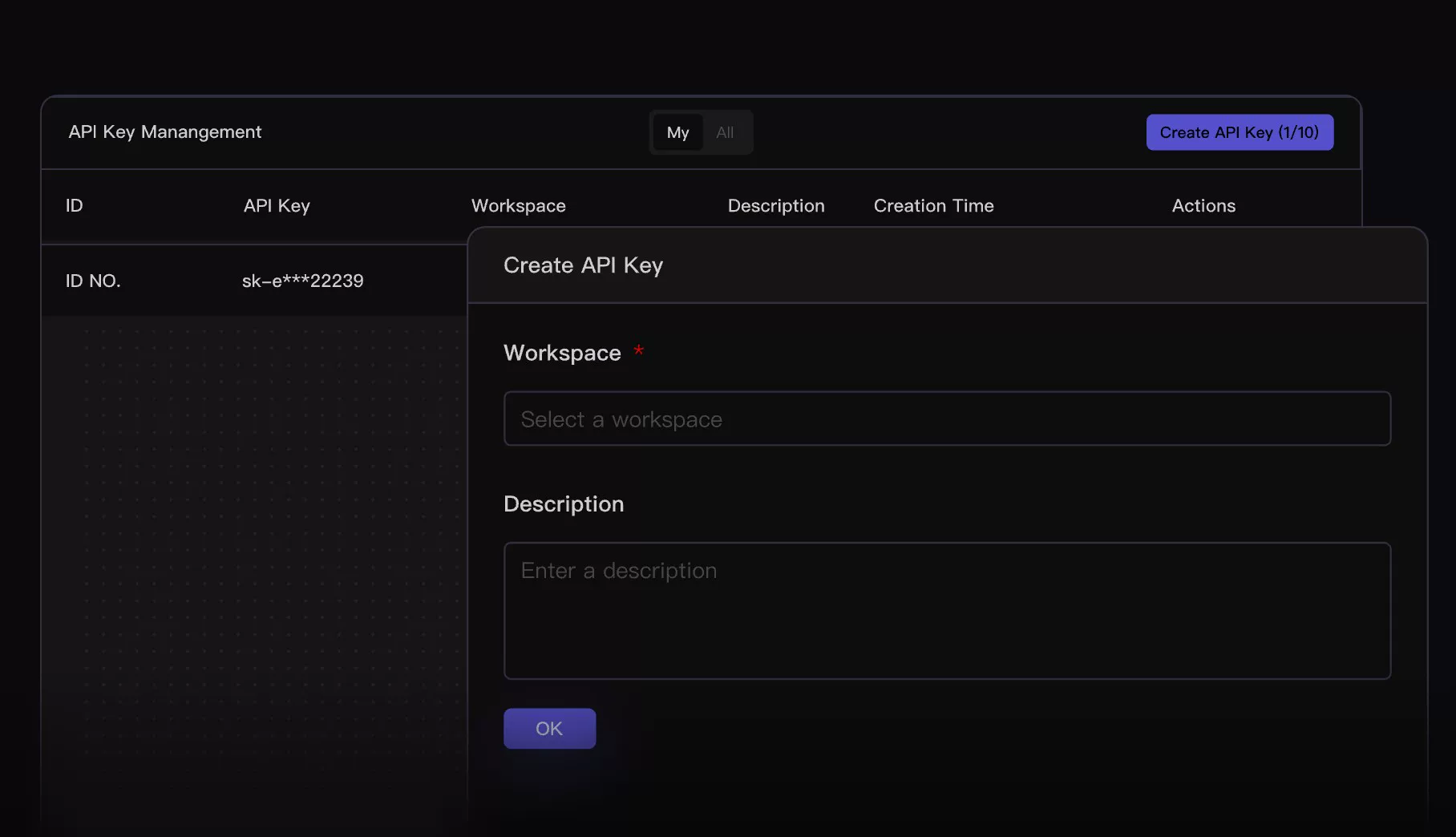 Qwen's API key and console access, as shown on qwen.ai