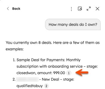 HubSpot Breeze Customer Agent interface showing AI conversation handling and ticket resolution, as taken from HubSpot