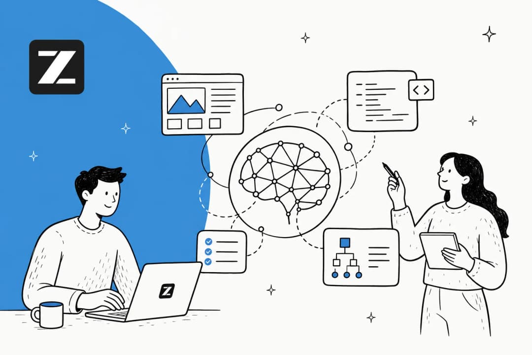 Editorial illustration of GLM-5.2, the open-weights AI model from Z.ai