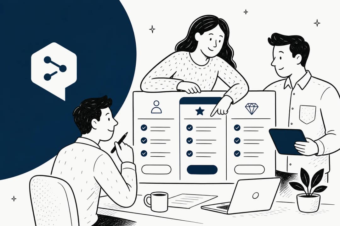 DeepL pricing blog header illustration with editorial cartoon style
