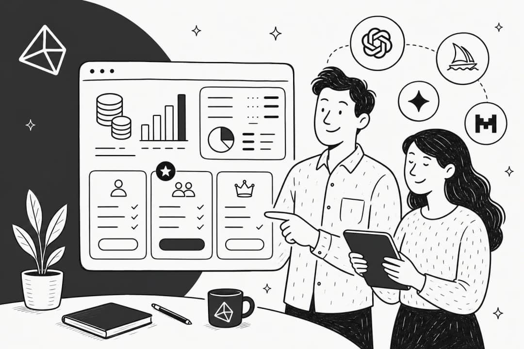 Editorial illustration of Leonardo.AI pricing tiers and token cost