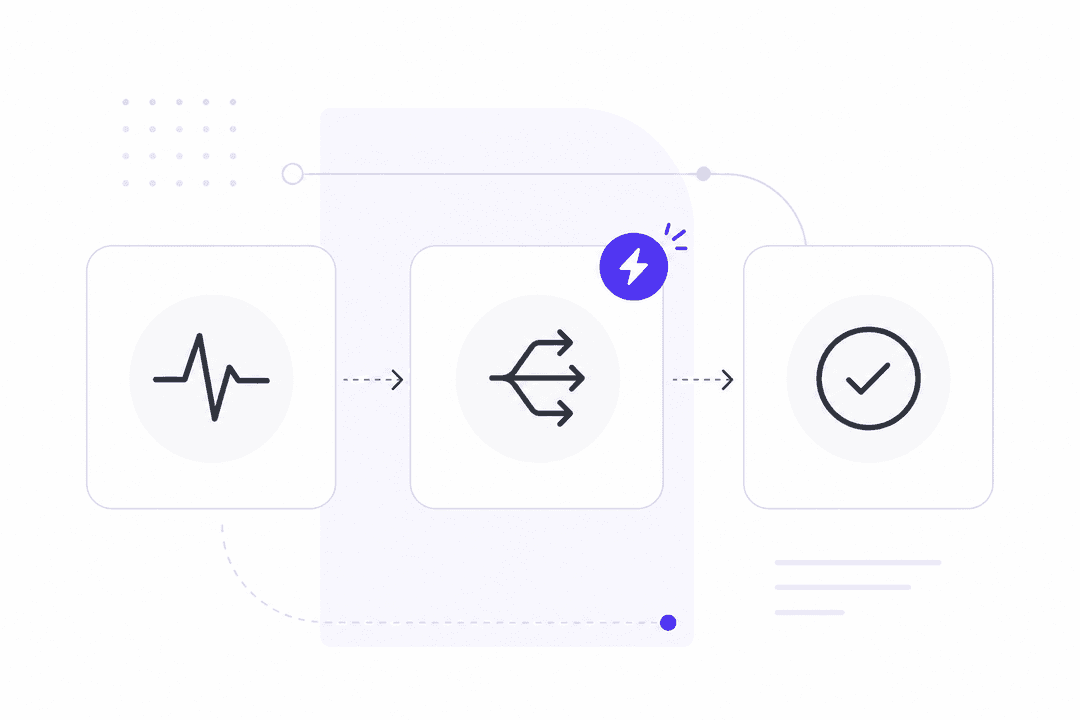AI for incident response workflow showing detection, triage and resolution stages