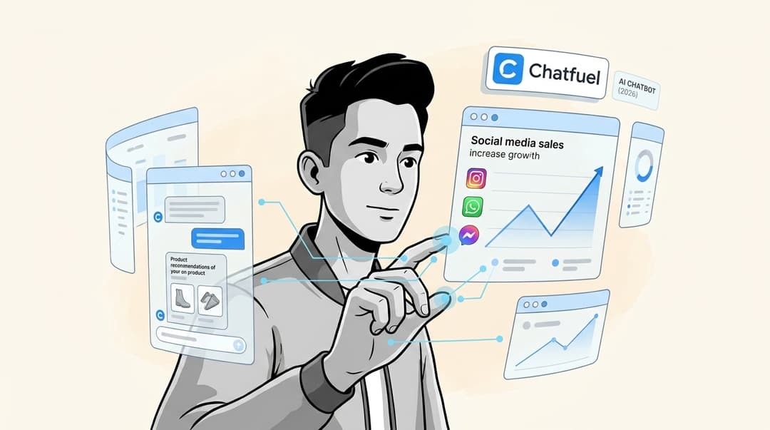 Imagem de banner para Chatbot AI Chatfuel para ecommerce em 2026: O guia definitivo de vendas sociais