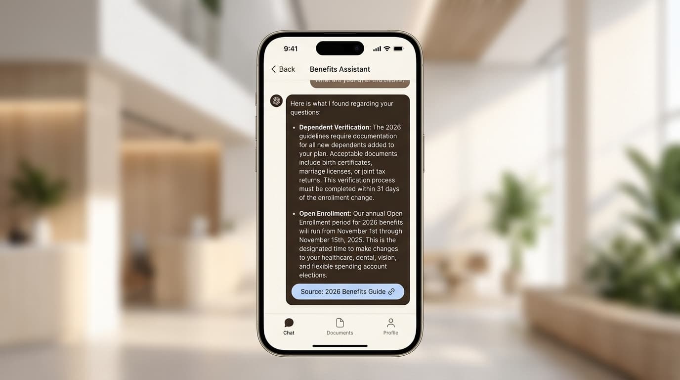 By providing clear, cited answers to complex plan questions, AI assistants build trust and reduce administrative friction.