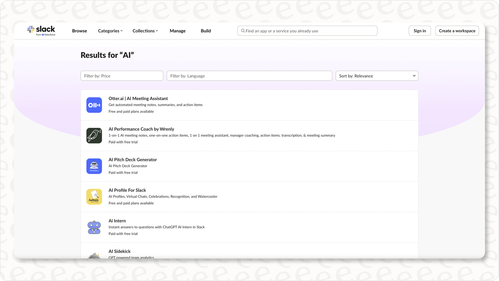 AI apps in Slack.