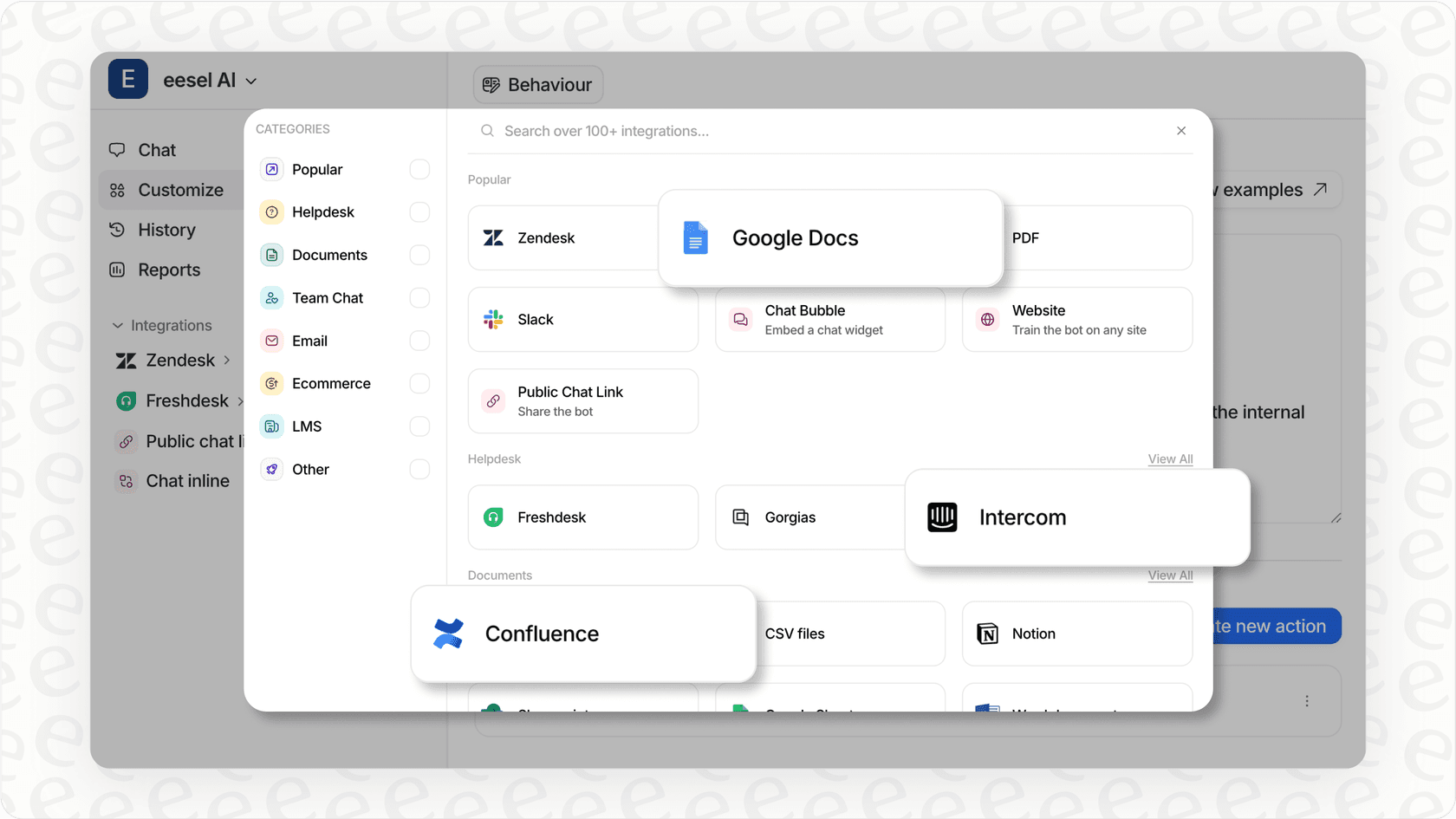 eesel AI integrations for practical AI agents.