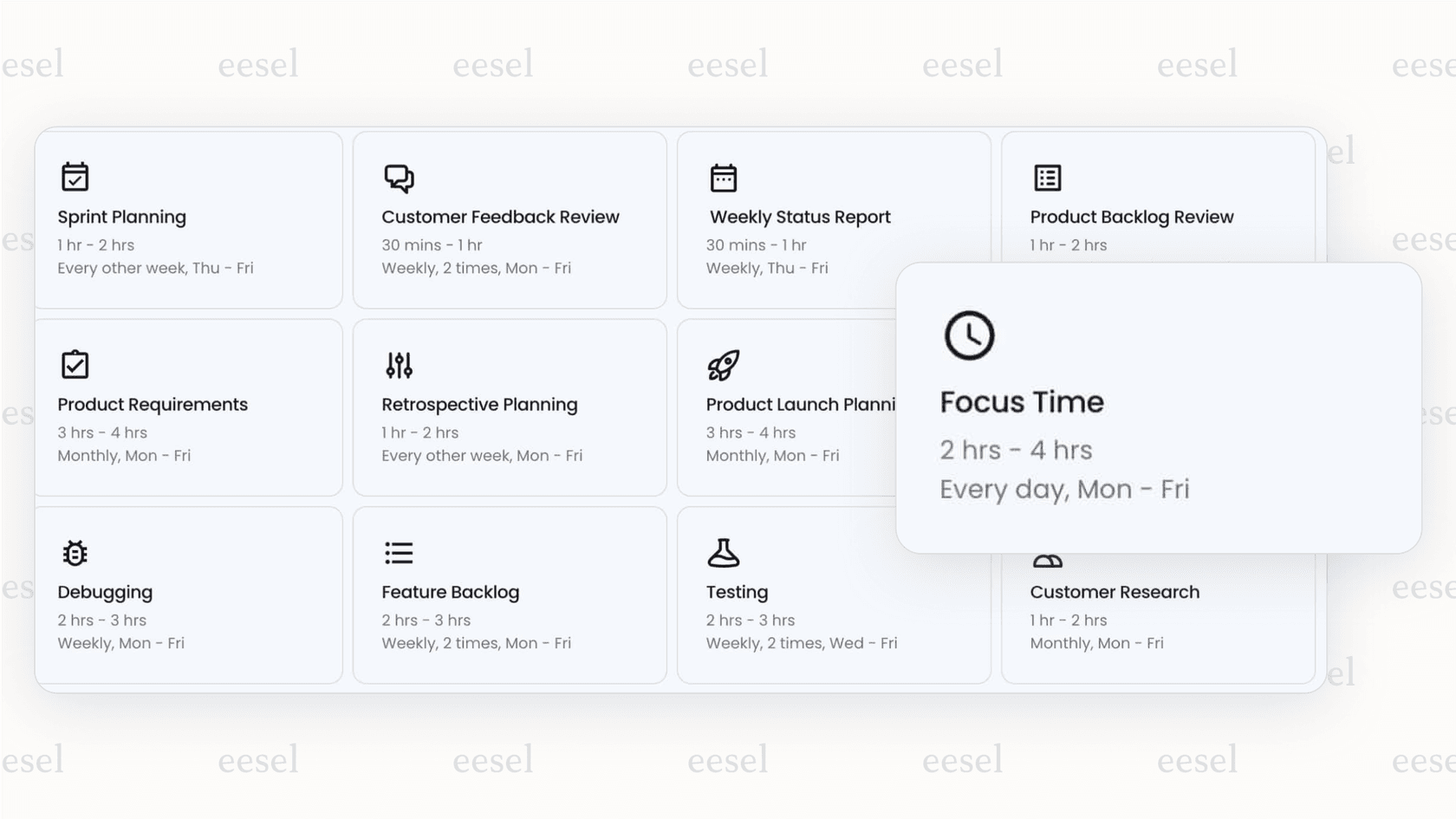 Reclaim.ai AI scheduling assistant protecting focus time and habits on a calendar.