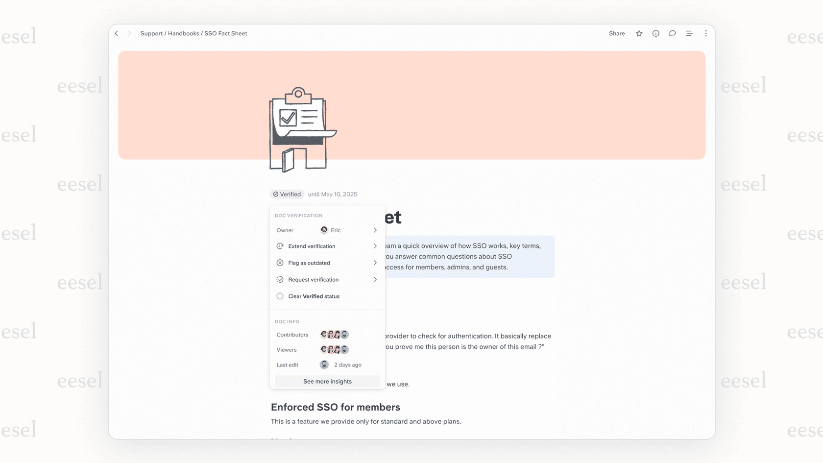 Screenshot of Slite