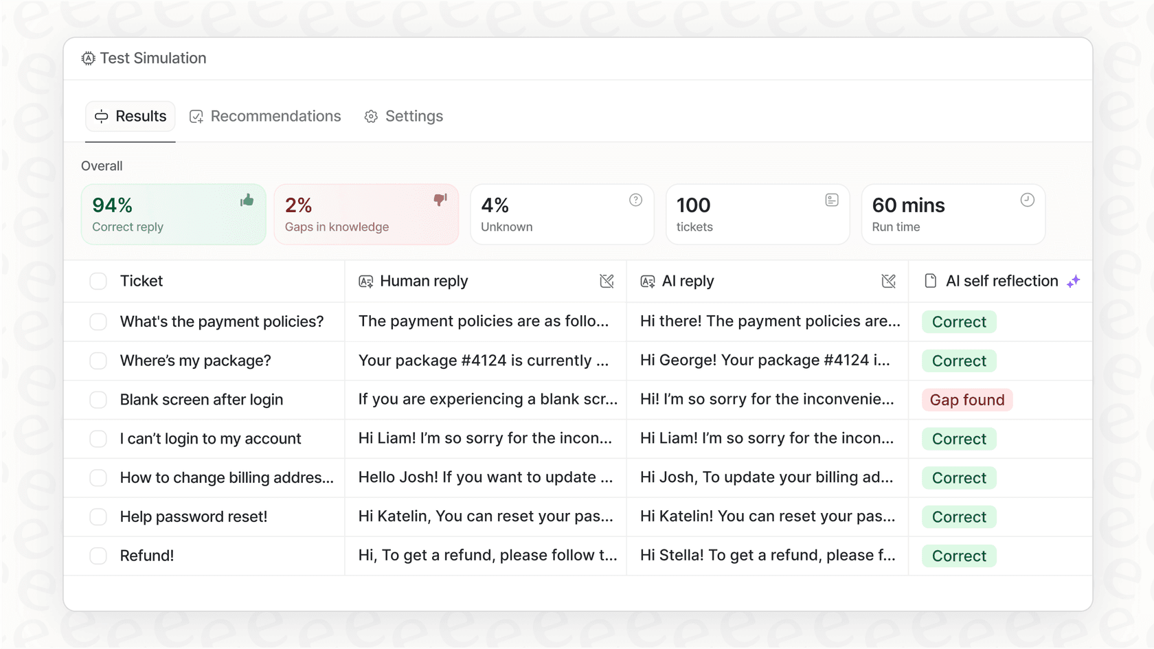A screenshot of the eesel AI platform