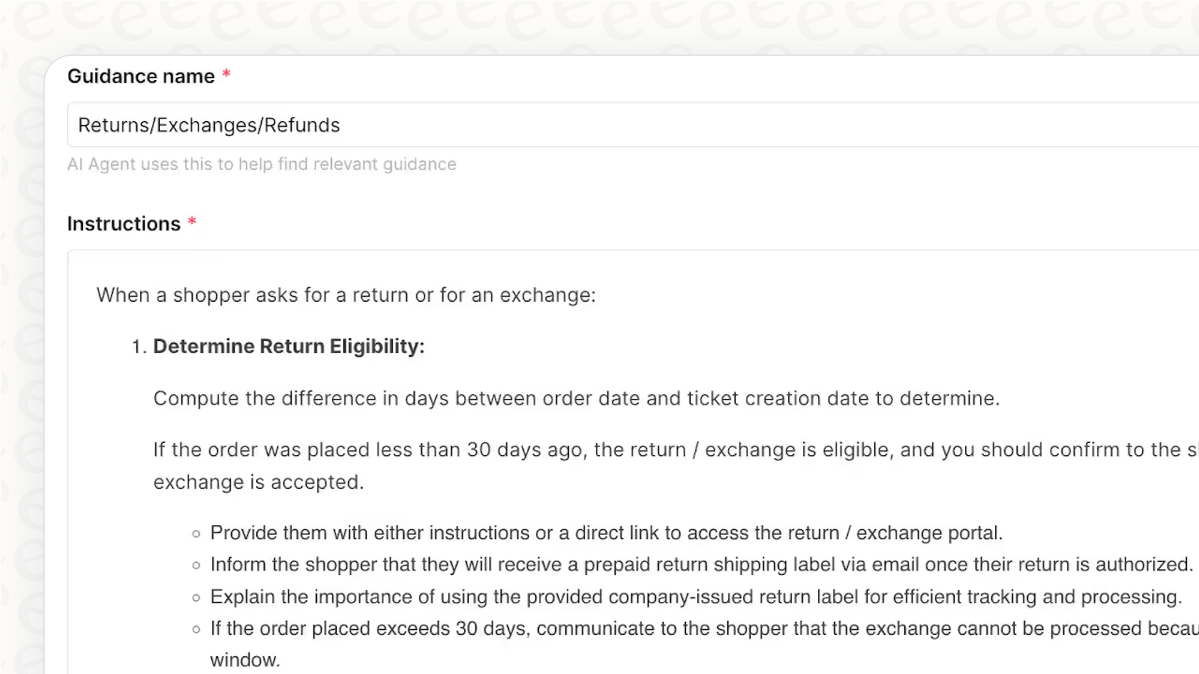 Setting up custom rules and