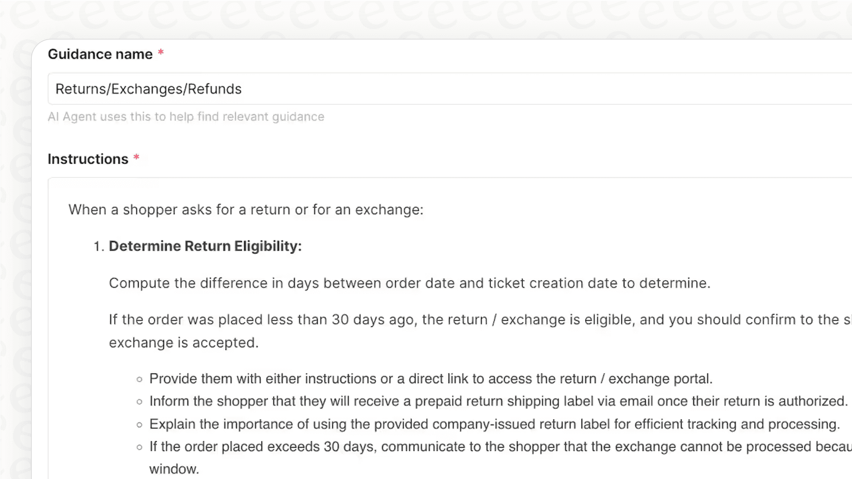 Setting up custom rules and