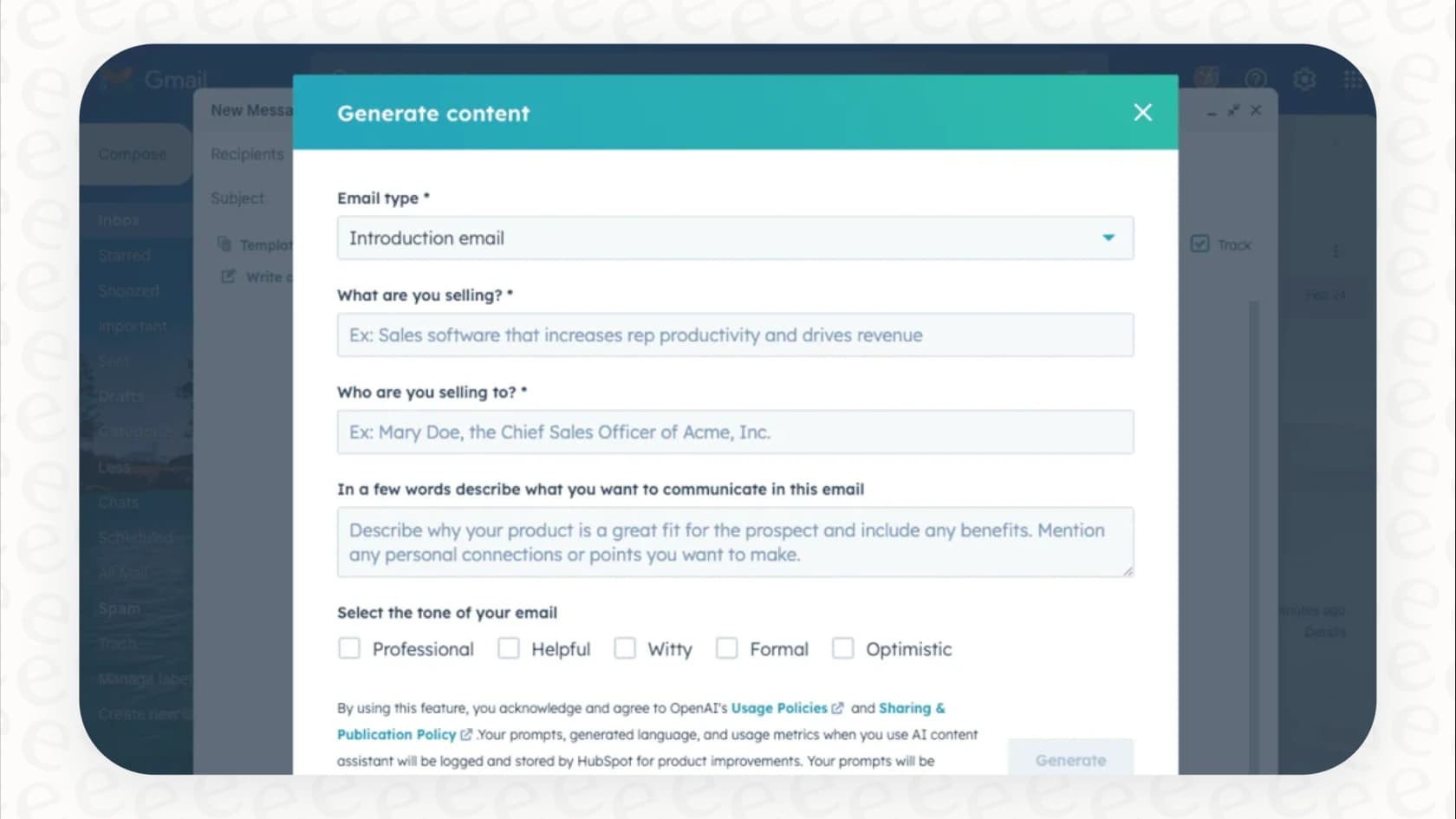 A screenshot of HubSpot