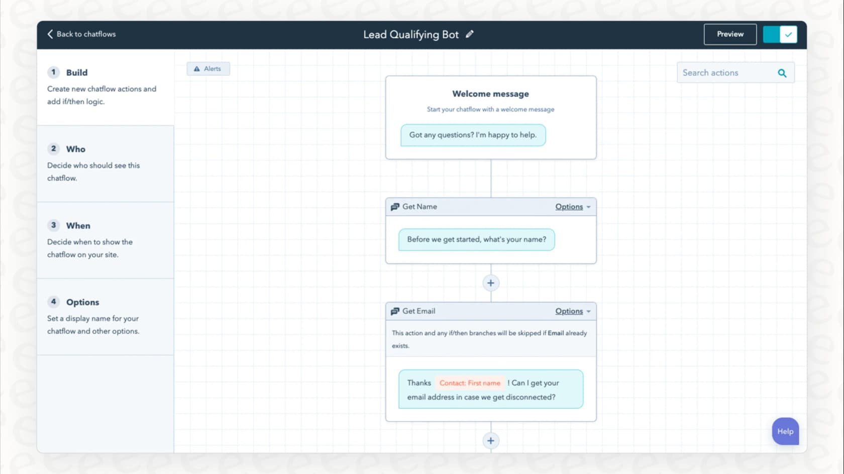 A screenshot of HubSpot