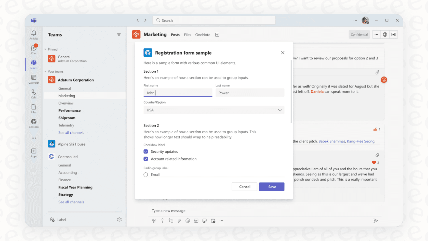 A screenshot of the main Microsoft Teams dashboard, which is central to understanding the platform before looking into Microsoft Teams pricing.