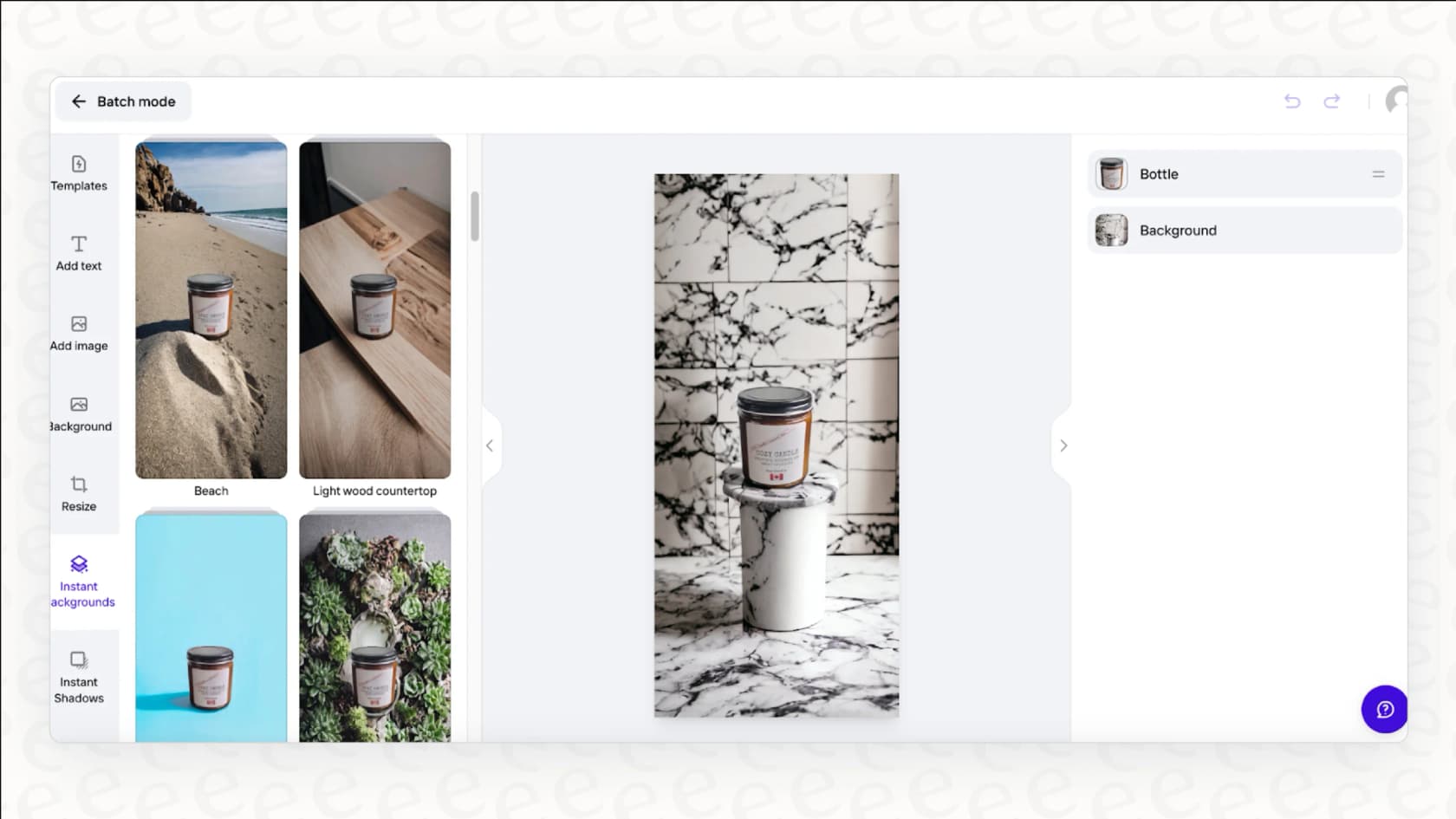 A screenshot demonstrating the efficiency of PhotoRoom's Batch Mode, as taken from PhotoRoom.