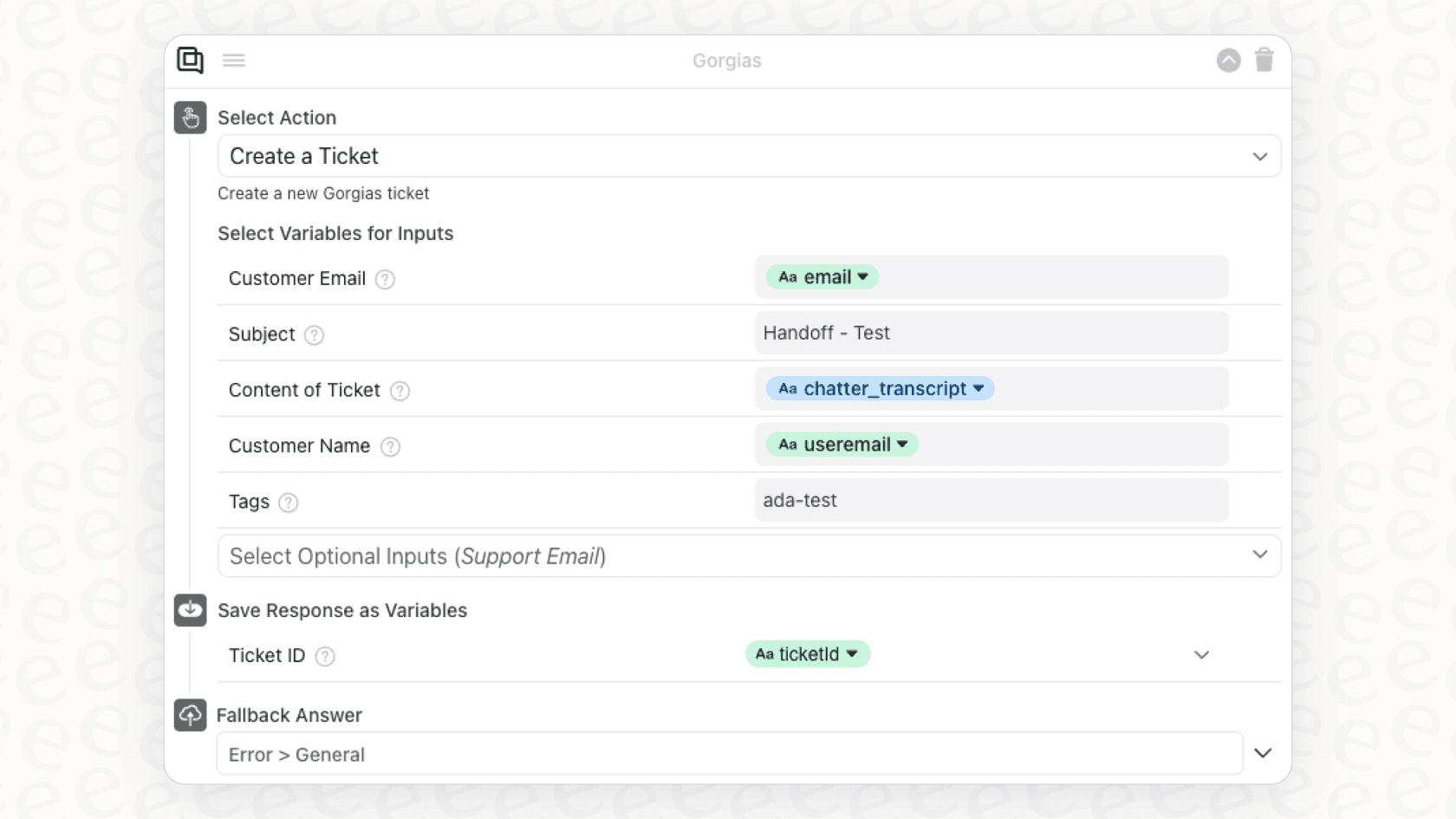 A view of the customizable action sequence in Gorgias, which is an important step when you use AI with Gorgias for returns and exchanges.