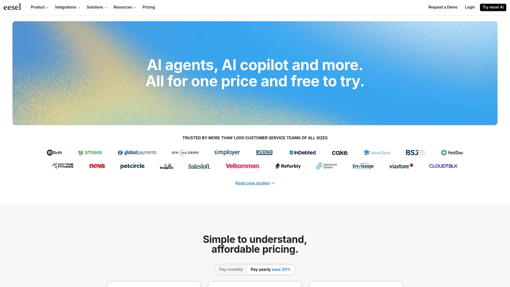 A screenshot of eesel AI