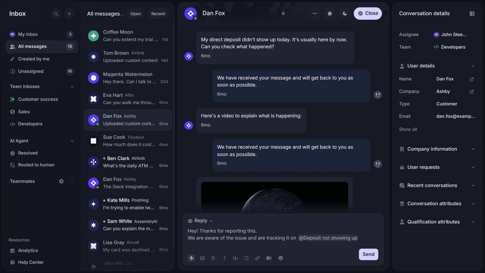 Featurebase homepage showing its all-in-one customer support and product feedback platform
