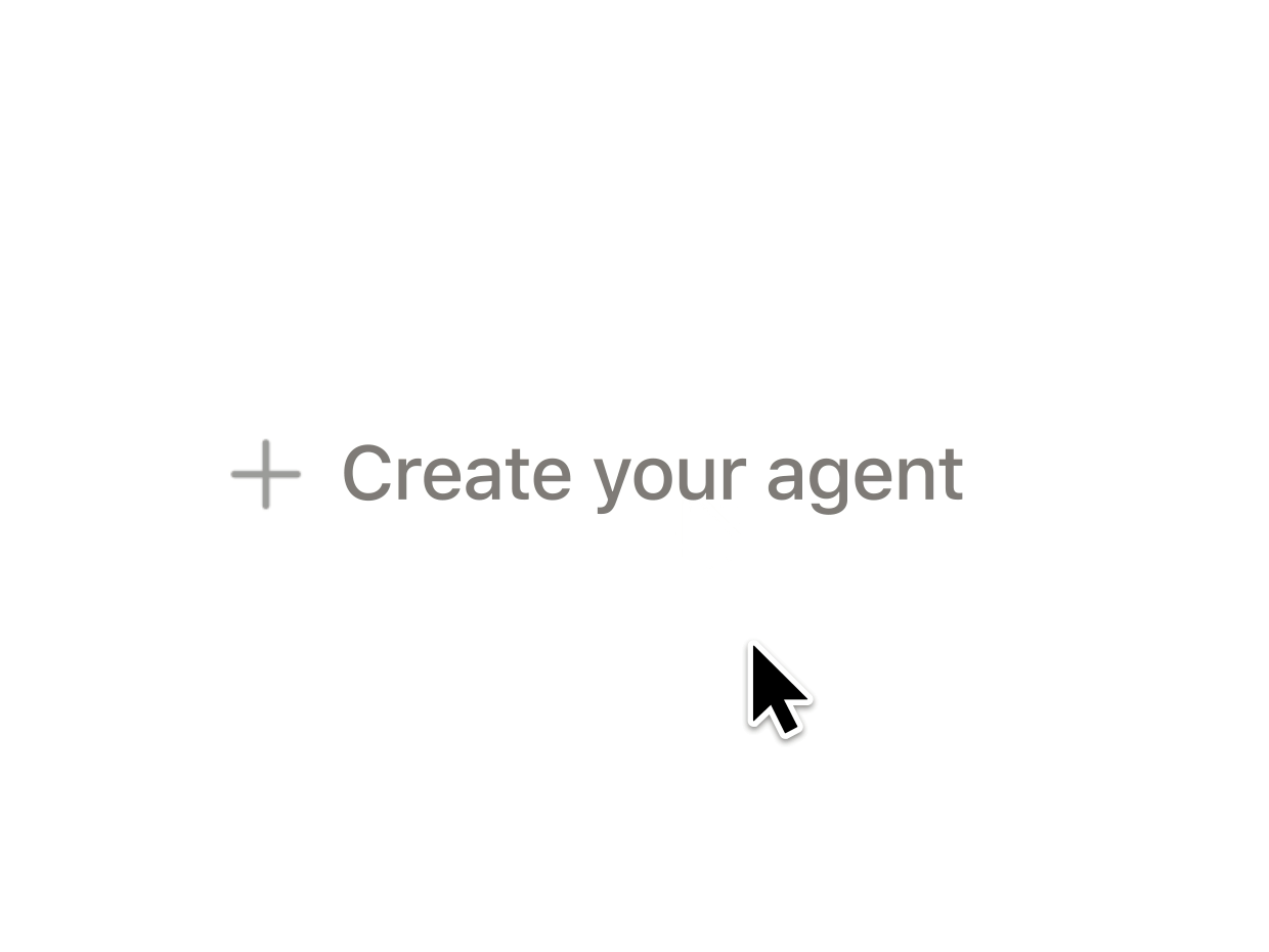 Agent configuration and model selection interface