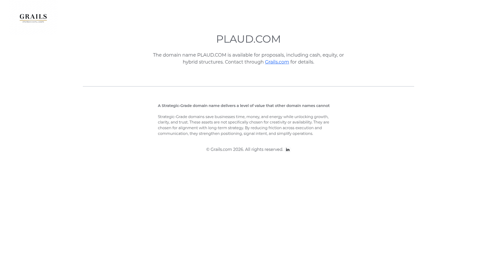 Plaud landing page showing hardware device for audio recording.