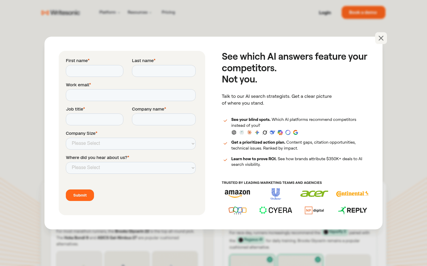 Writesonic homepage - free AI writing tool with 10,000 words per month