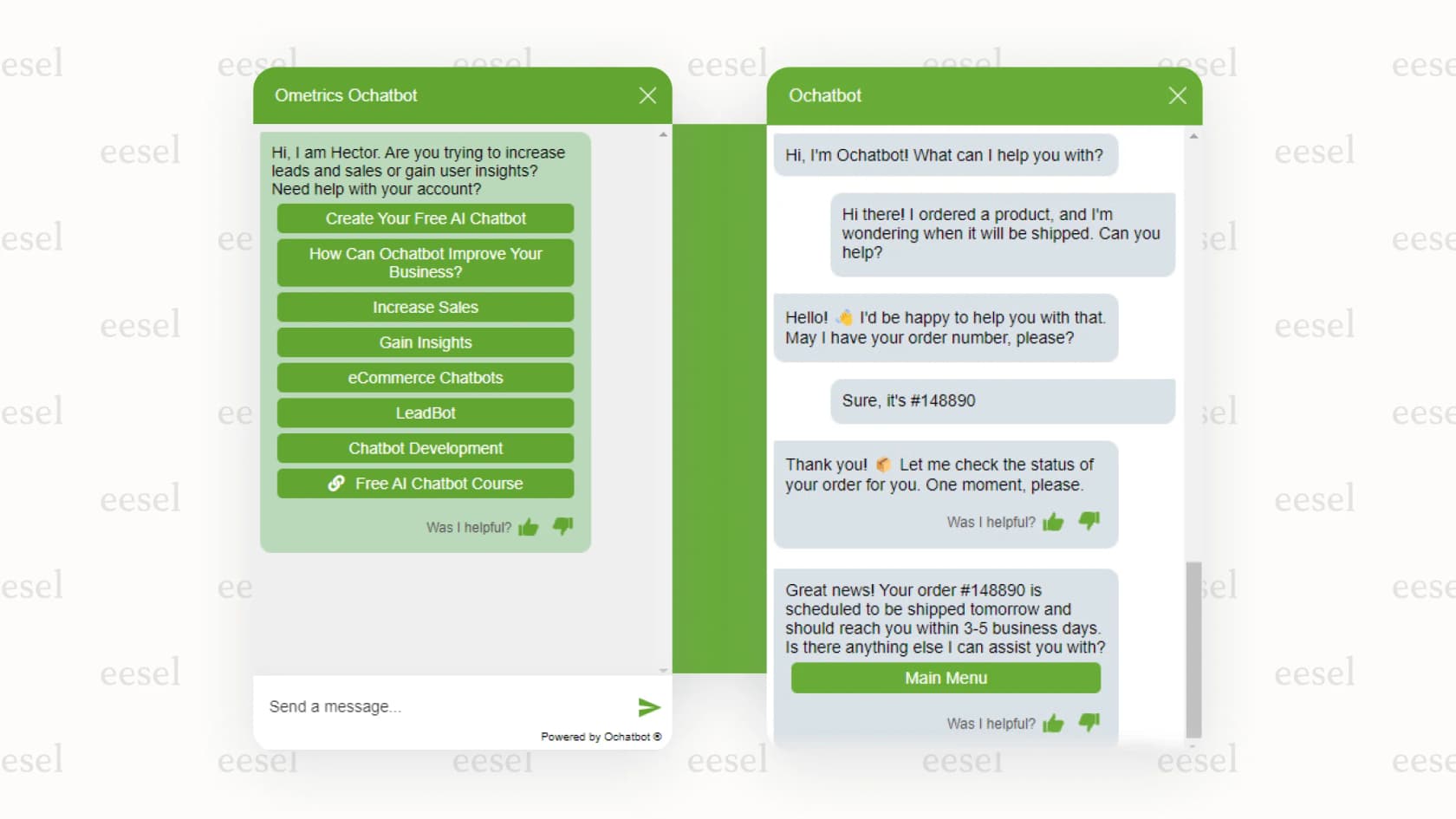 Ometrics Ochatbot AI chatbot for Shopify.