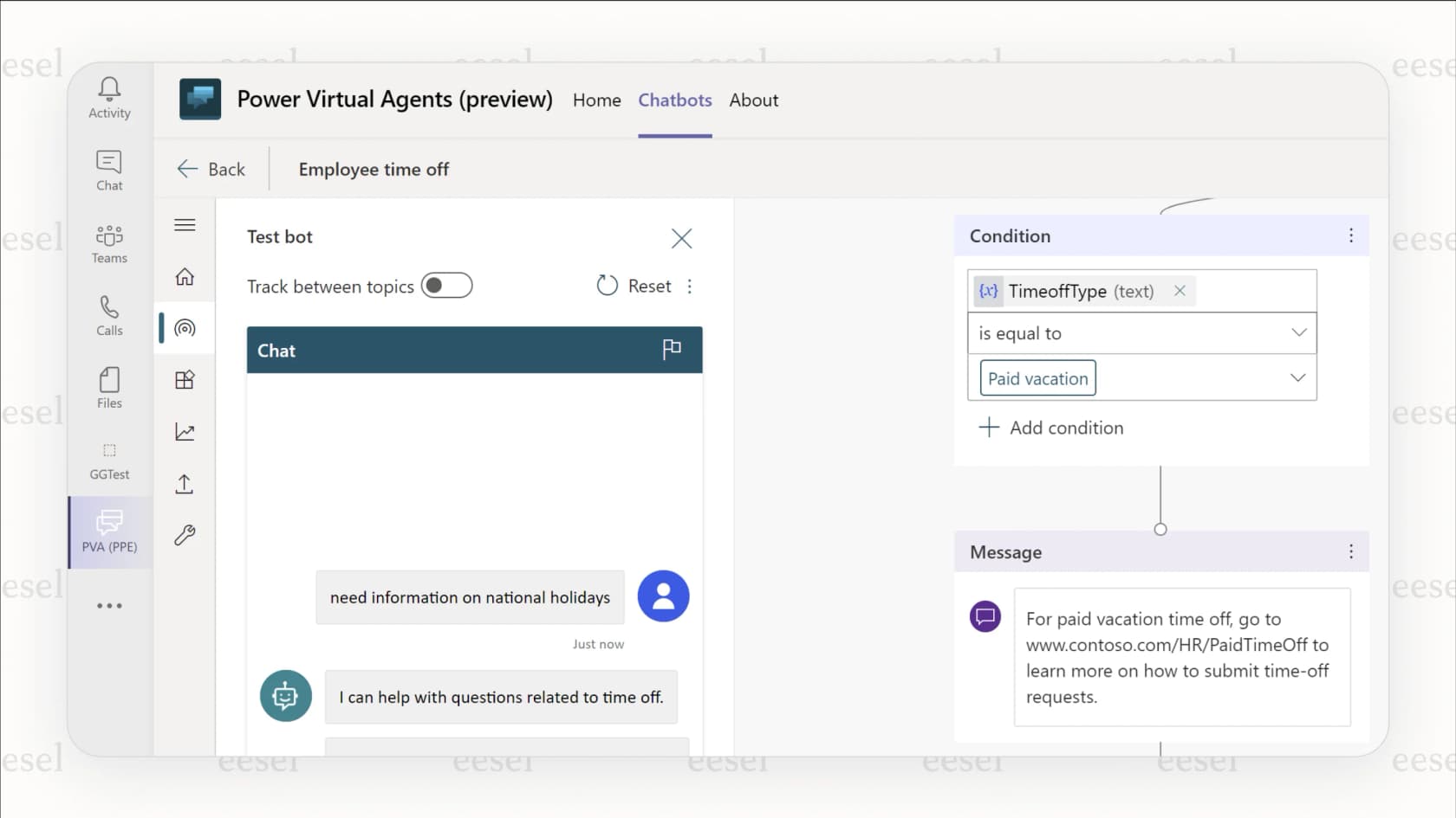 Copilot Studio assistant builder, from Microsoft.