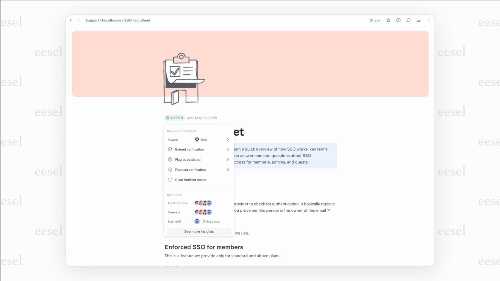 Screenshot of Slite