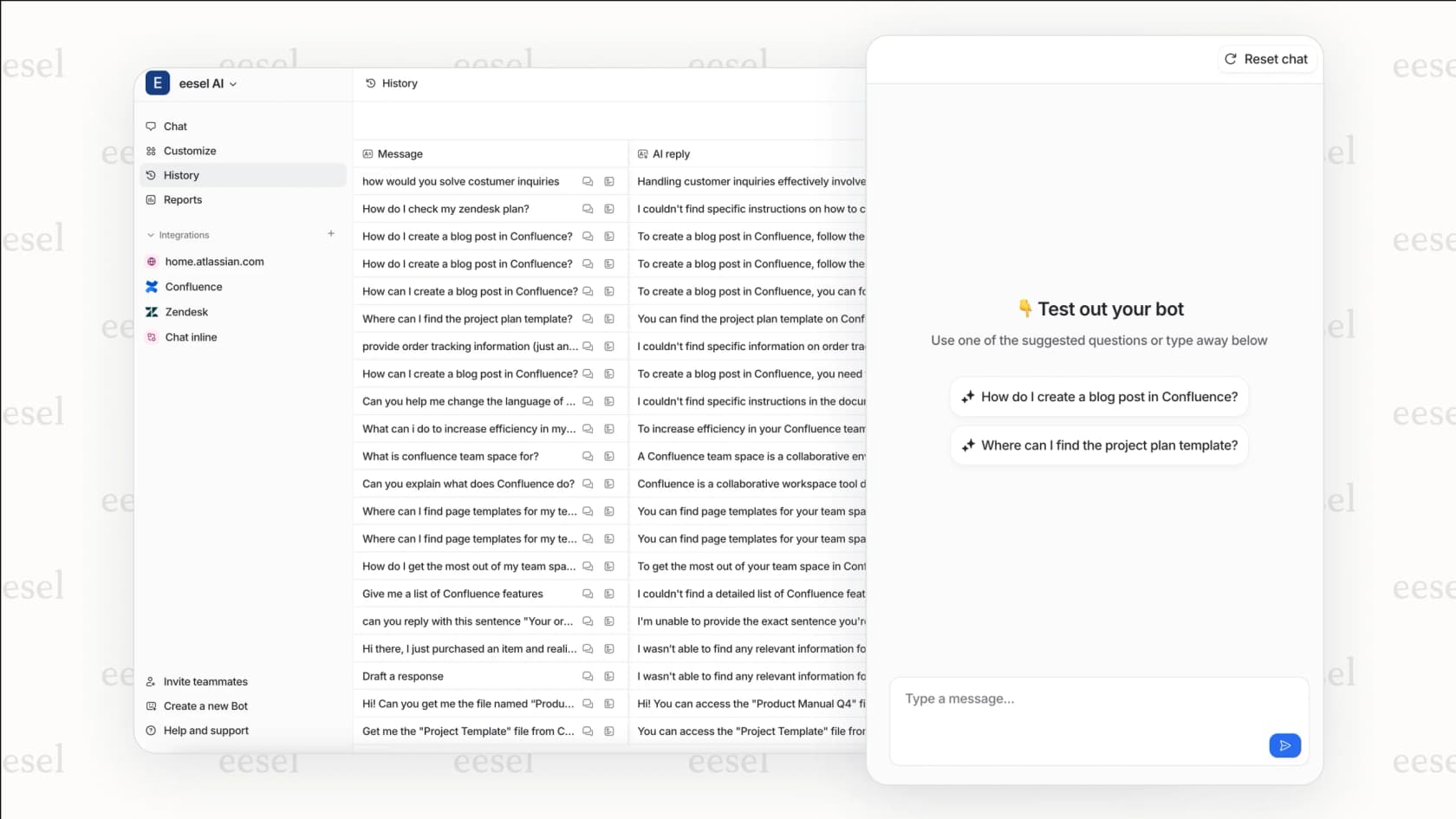 A screenshot of the eesel AI simulation report, highlighting a safety feature that provides accuracy metrics before deployment, a crucial point in the Gemini vs ChatGPT debate for enterprise use.