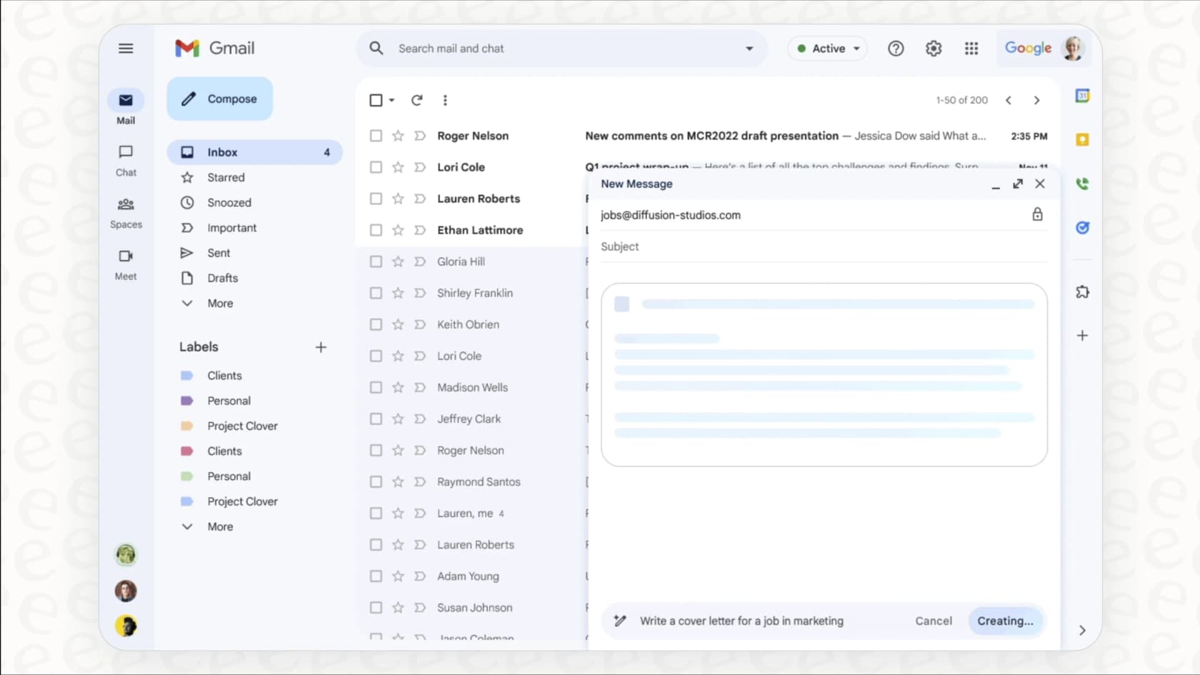 Screenshot of Gemini