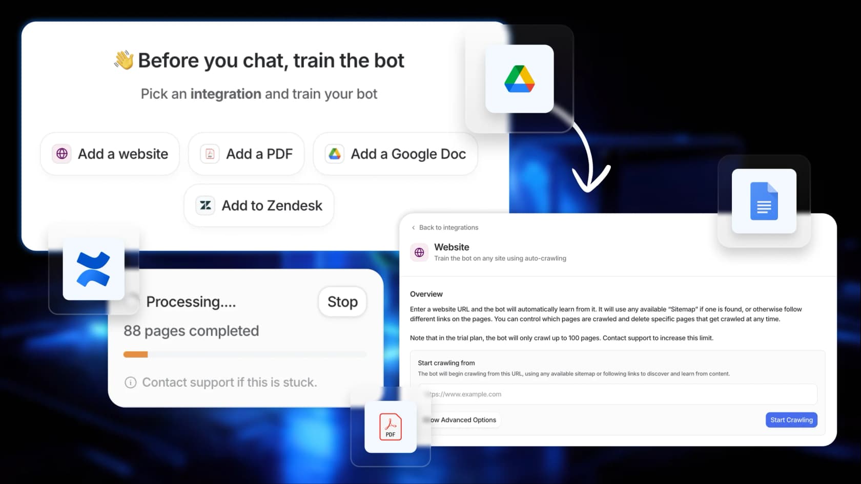 Screenshot on how BitGo uses eesel AI