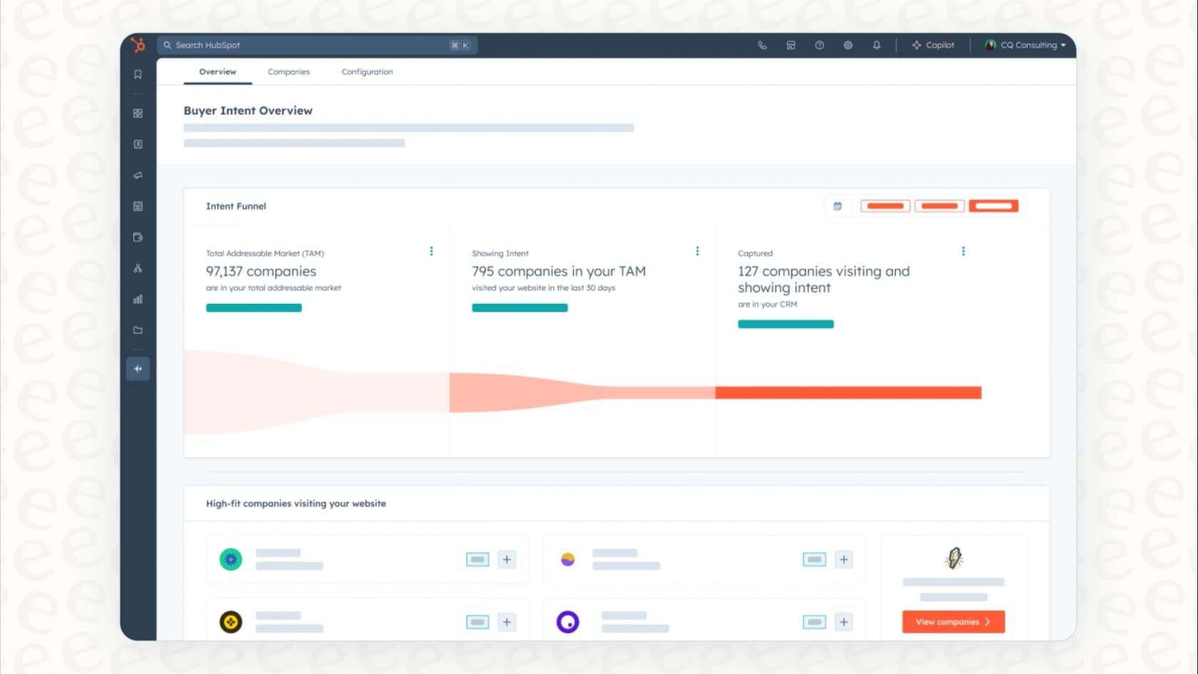 A screenshot of the HubSpot Smart CRM, showing the contact timeline with all customer interactions.