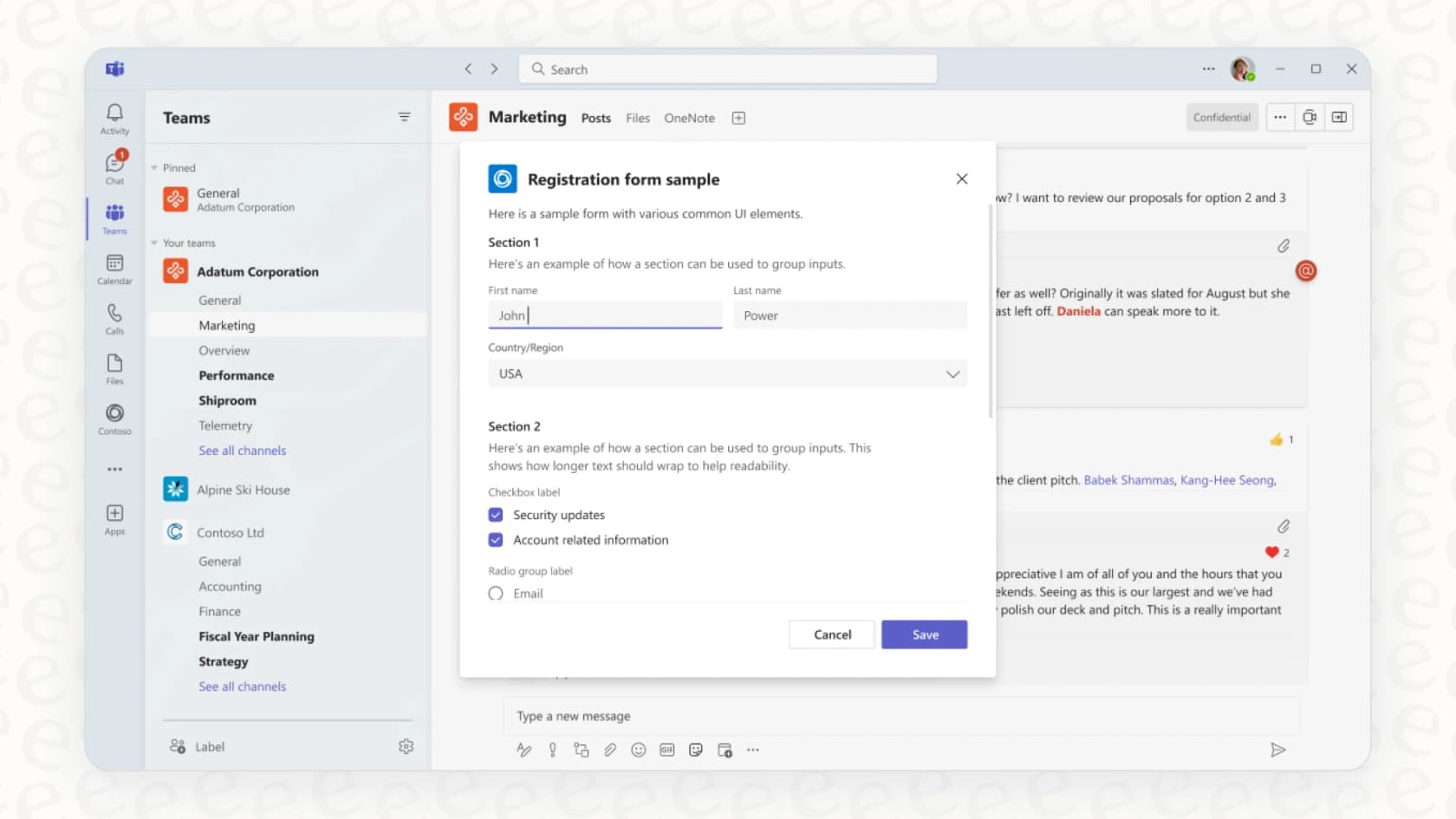 A screenshot of the main Microsoft Teams dashboard, which is central to understanding the platform before looking into Microsoft Teams pricing.