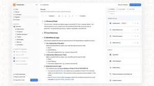 A screenshot of the customization and action workflow screen in eesel AI.