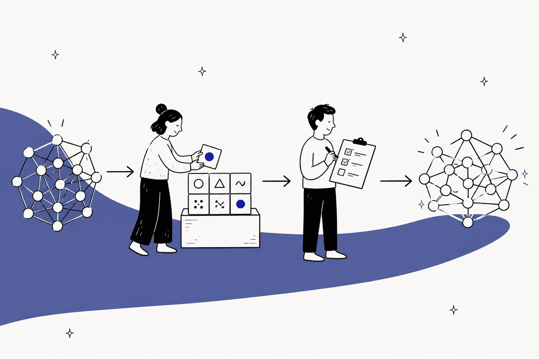 A base network, curated examples, checklist, and refined network